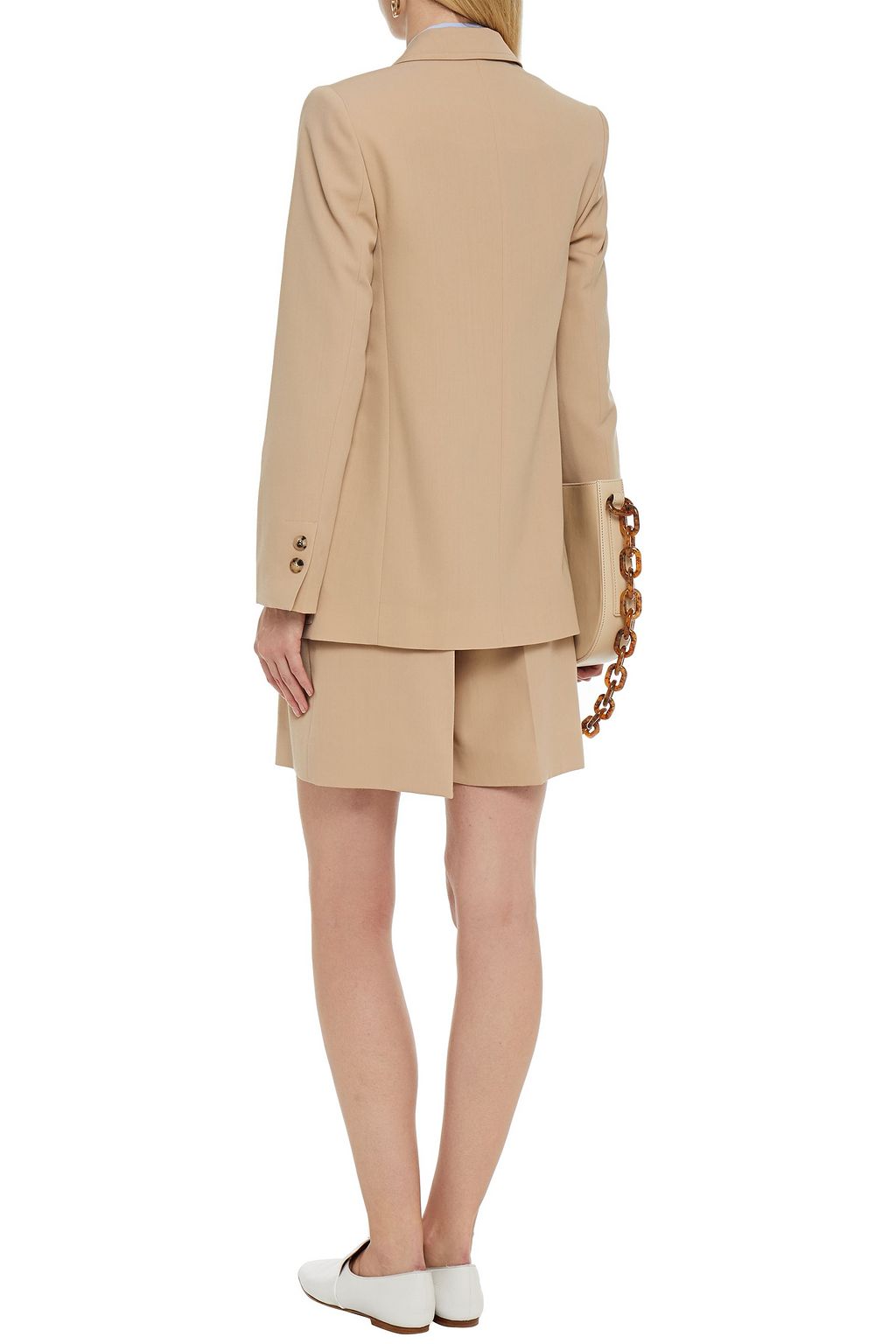 VICTORIA, VICTORIA BECKHAM Pleated twill shorts
