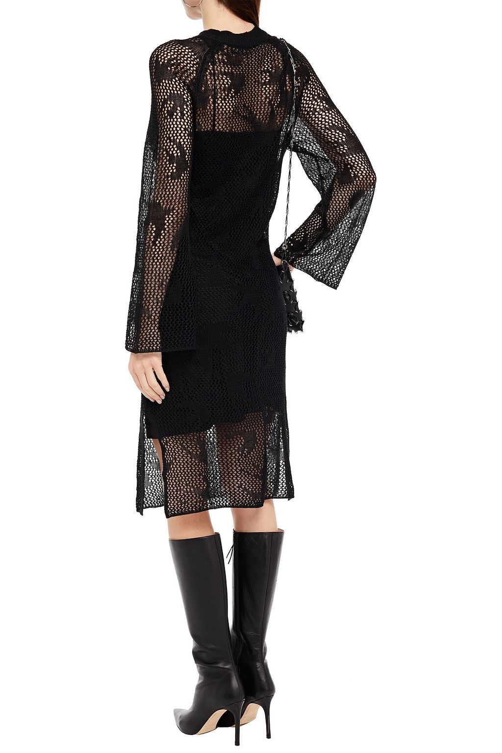 MCQ ALEXANDER MCQUEEN Pointelle-knit linen dress