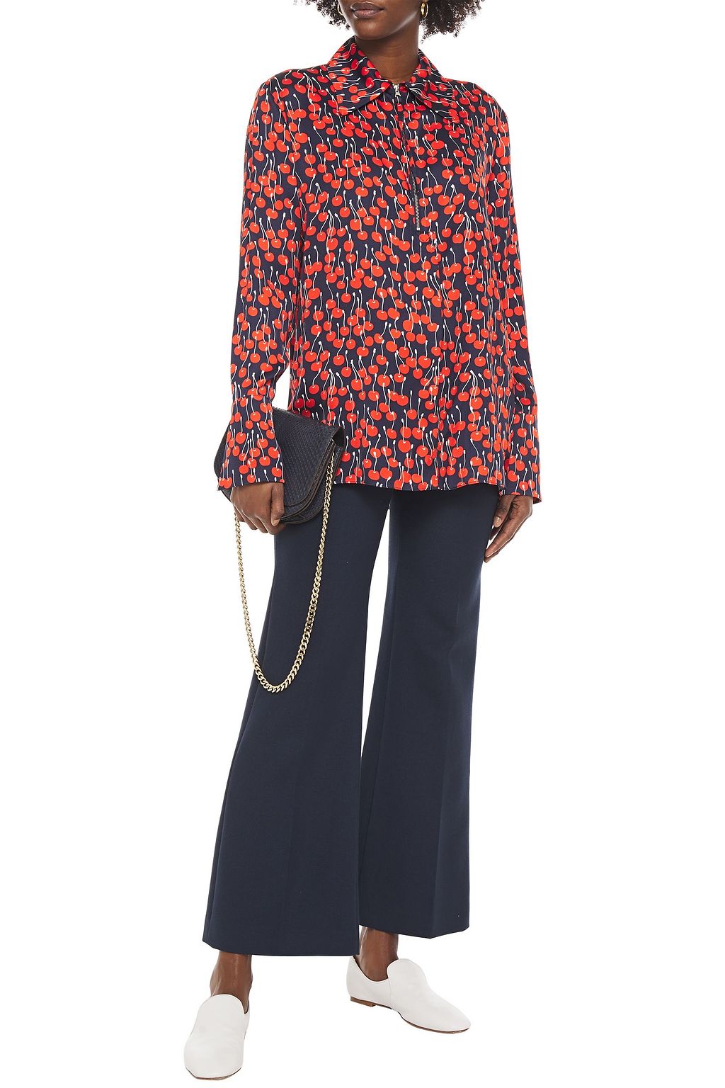 VICTORIA, VICTORIA BECKHAM Printed satin shirt