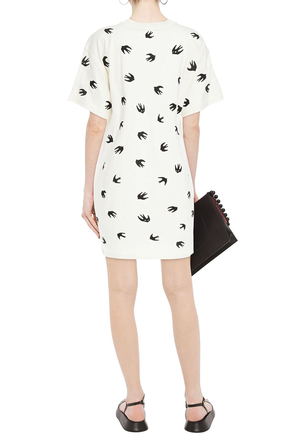 MCQ ALEXANDER MCQUEEN Appliquéd cotton-jersey mini dress