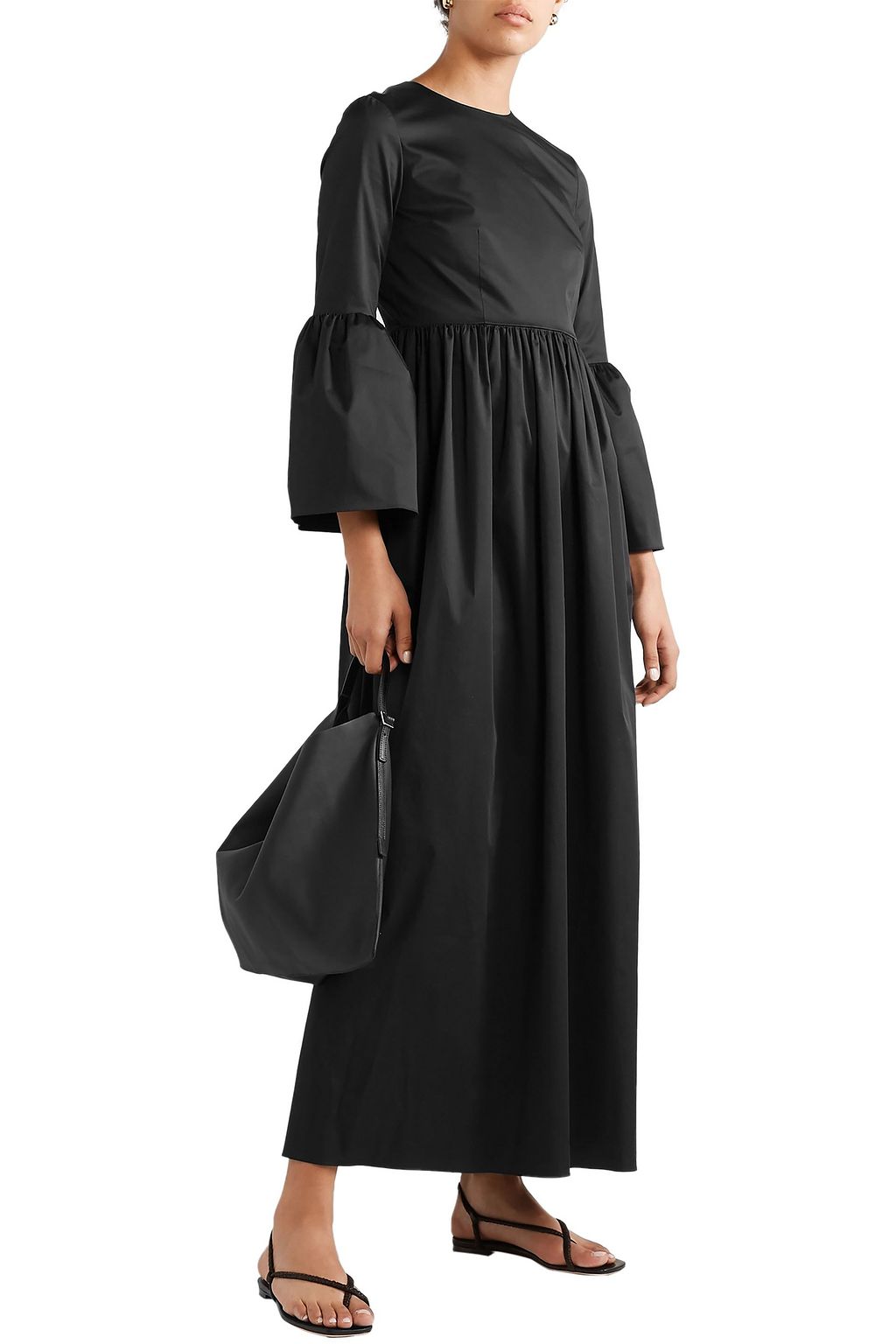 THE ROW Sora cotton-blend poplin maxi dress