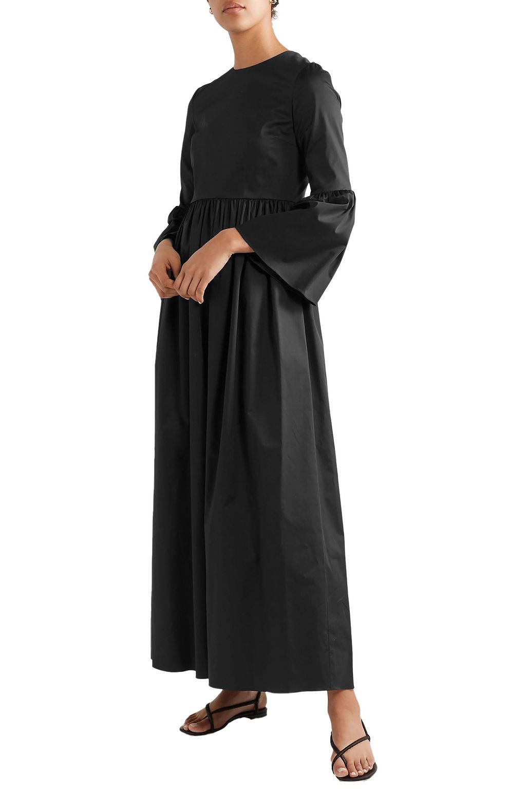 THE ROW Sora cotton-blend poplin maxi dress