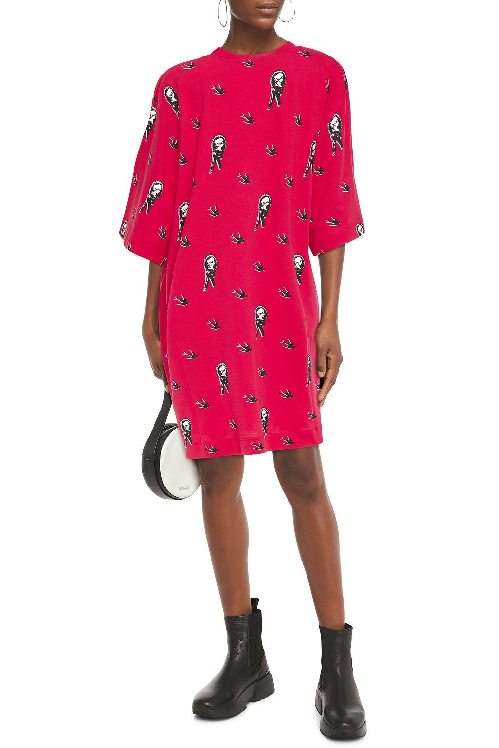 MCQ ALEXANDER MCQUEEN Printed cotton-jersey mini dress