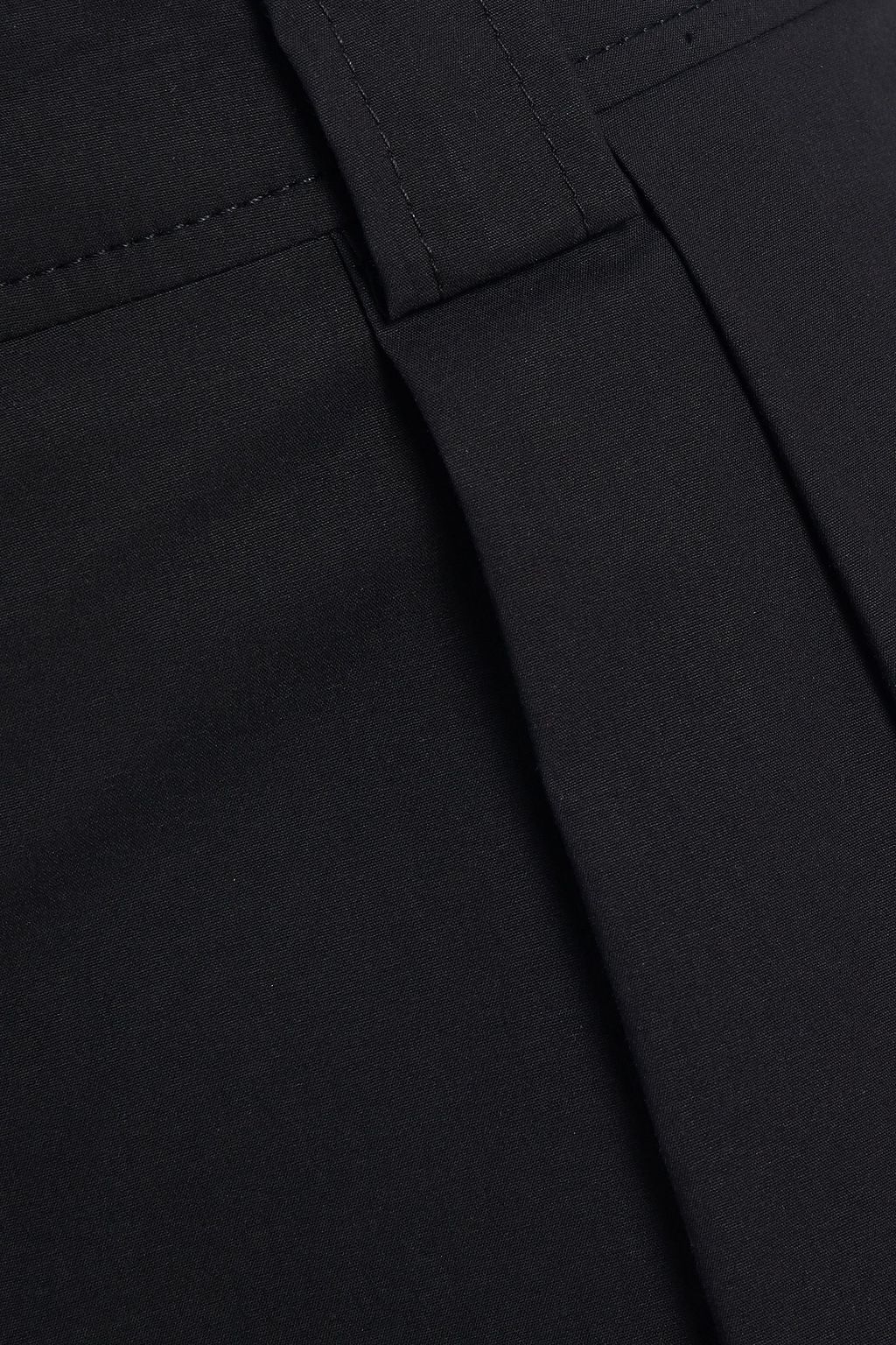 MOSCHINO Pleated cotton-blend poplin shorts