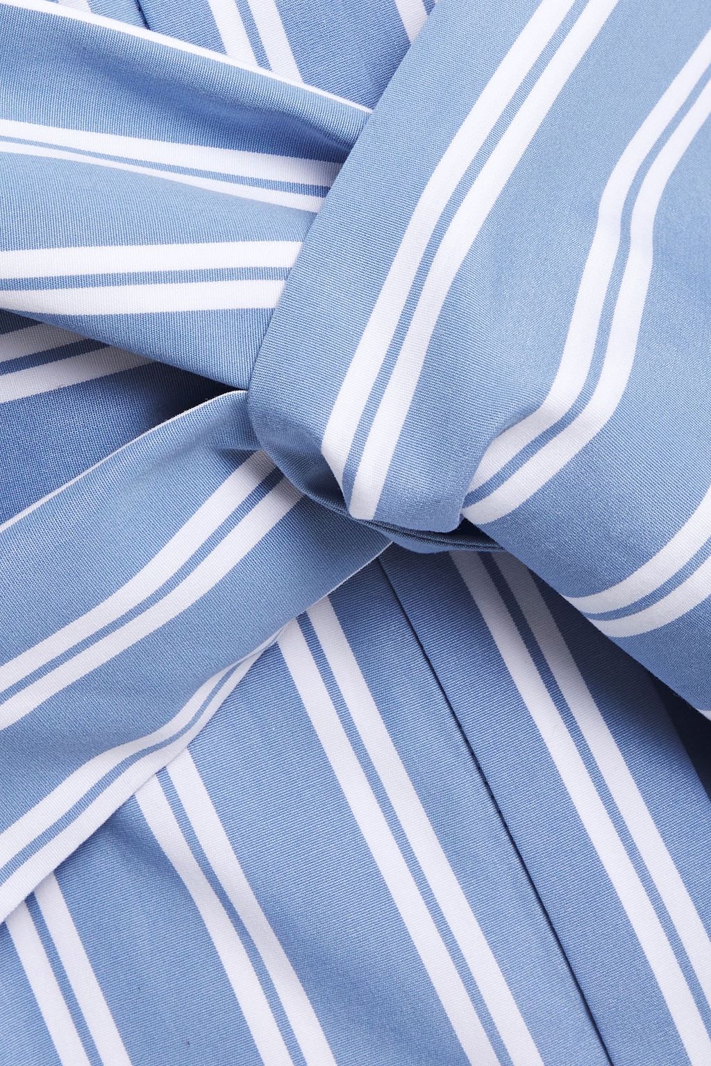 VICTORIA, VICTORIA BECKHAM Tie-front striped cotton-poplin dress