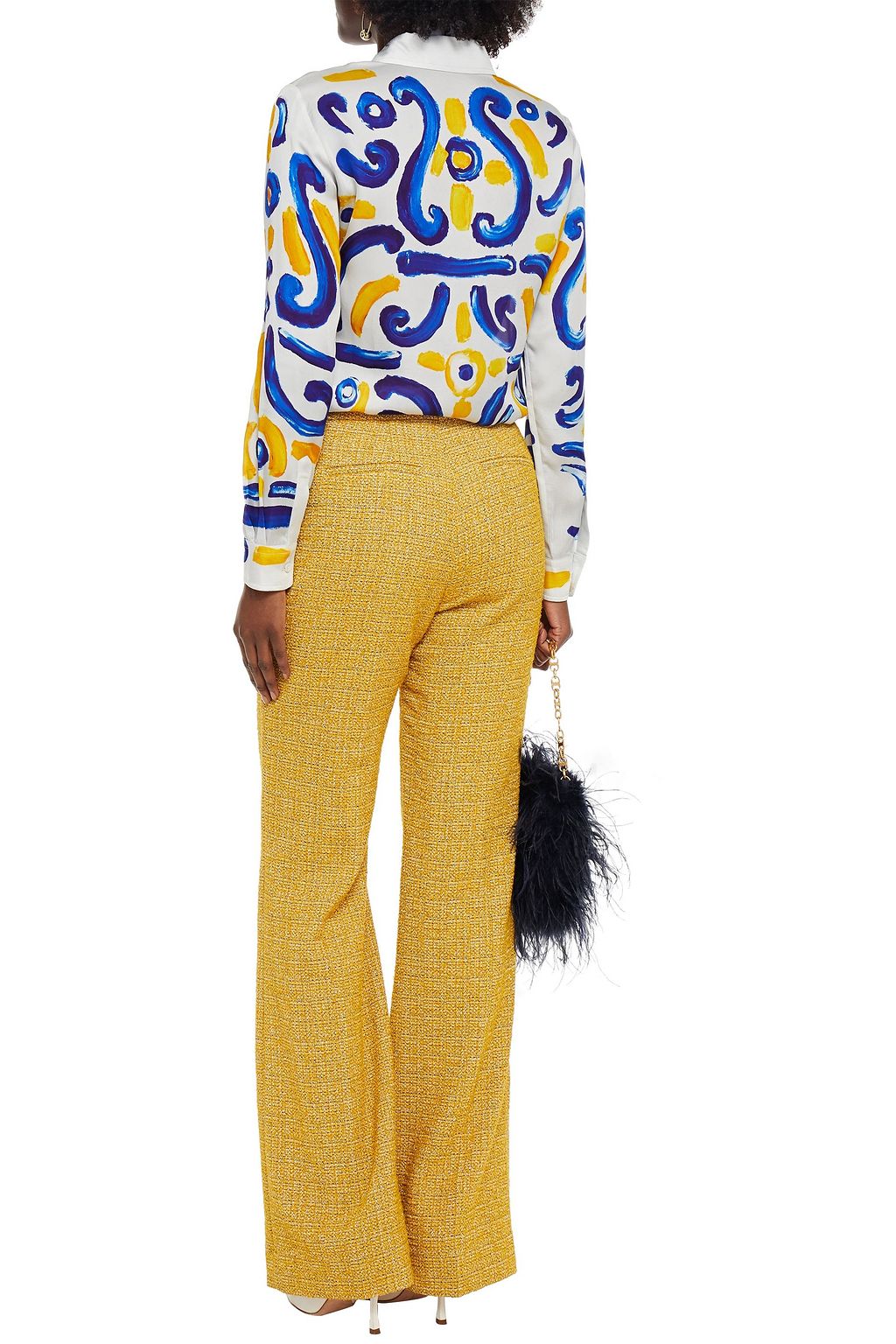 MOSCHINO Printed crepe de chine shirt