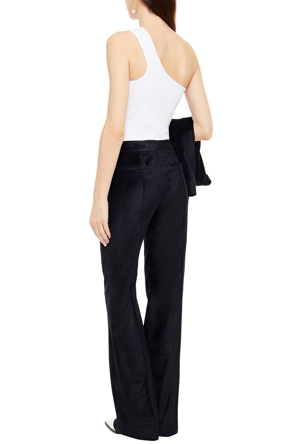 VICTORIA, VICTORIA BECKHAM コットン混ベルベット フレア パンツ