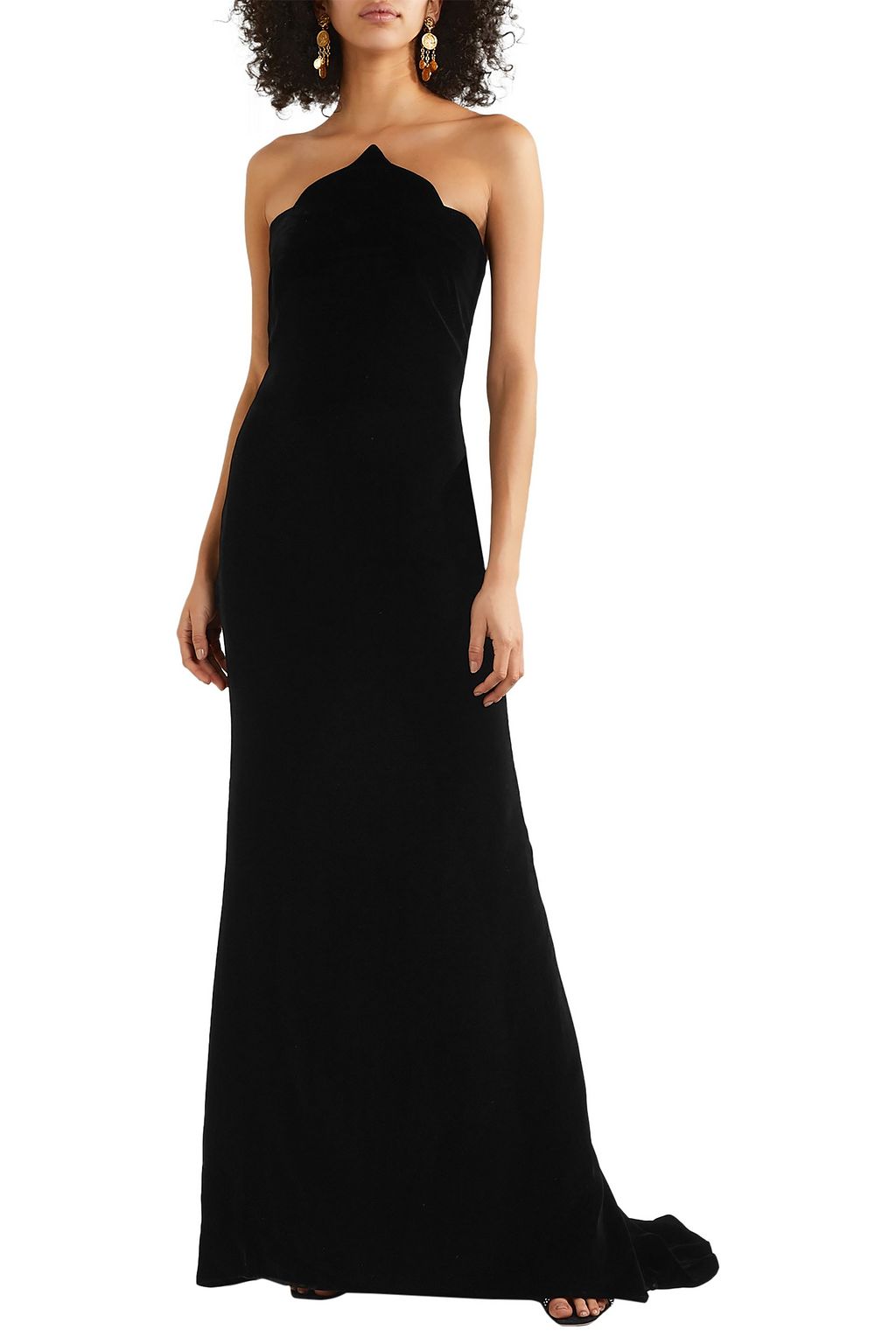 lace long sleeve evening gown