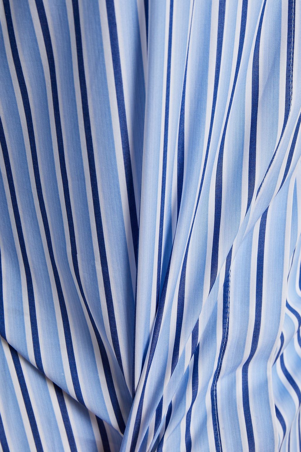 VICTORIA, VICTORIA BECKHAM Cutout striped cotton-poplin shirt