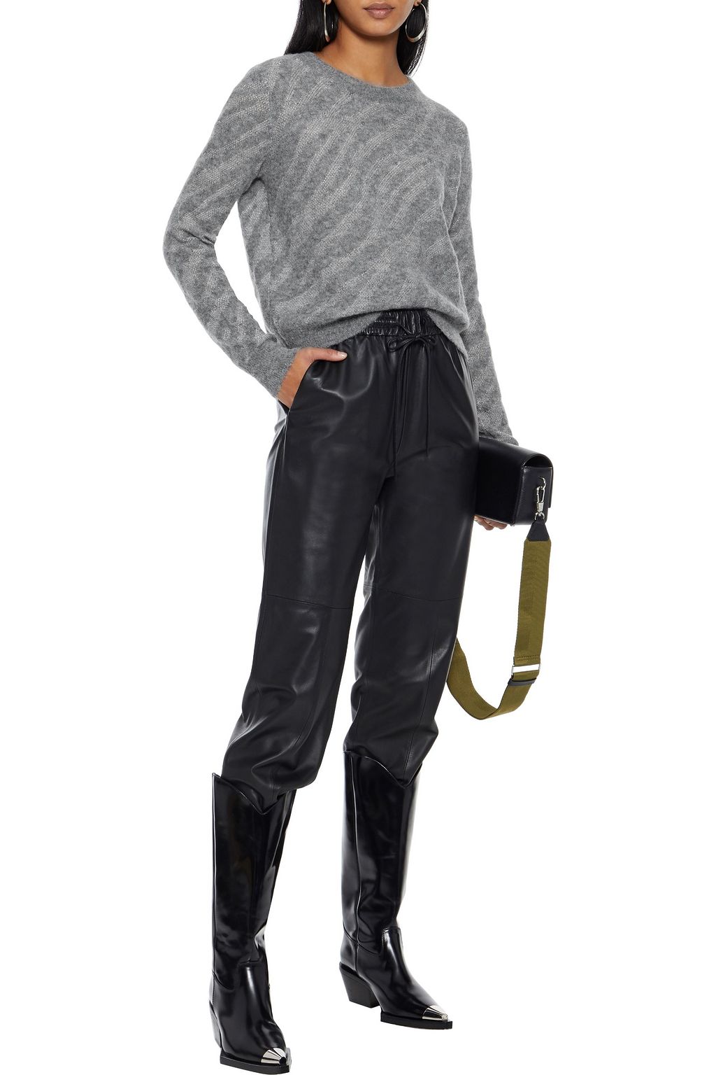 RAG & BONE Germain metallic alpaca-blend jacquard sweater