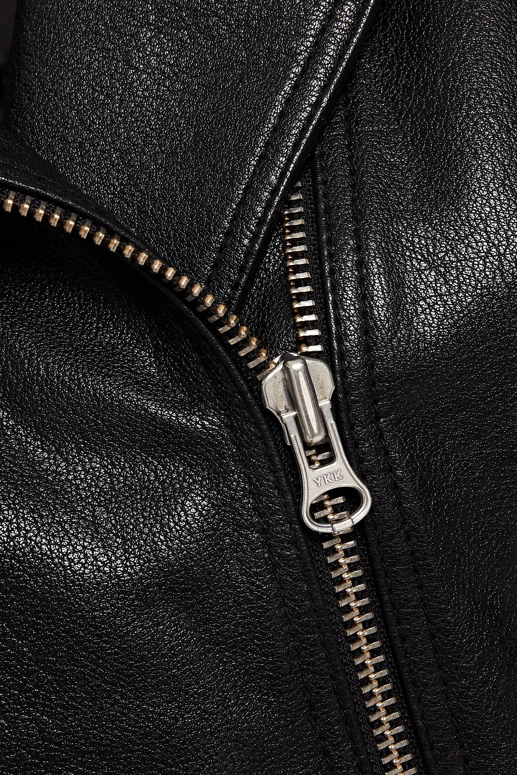 MCQ ALEXANDER MCQUEEN Belted textured-leather biker jacket