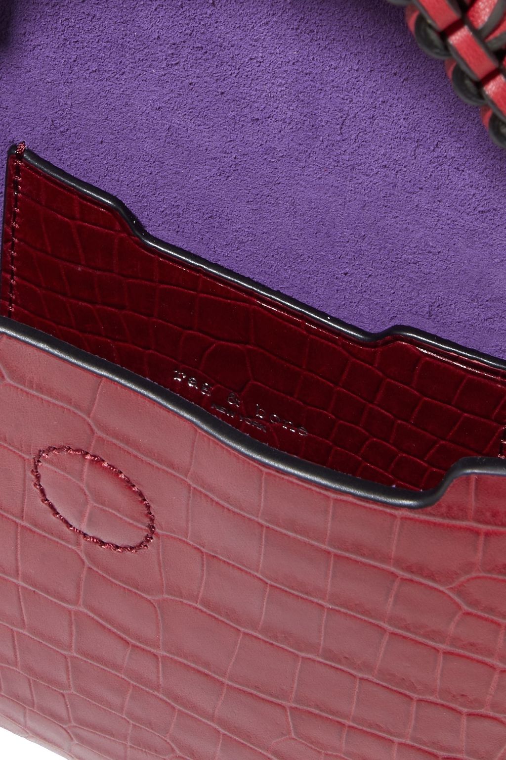 RAG & BONE Micro Atlas croc-effect leather shoulder bag