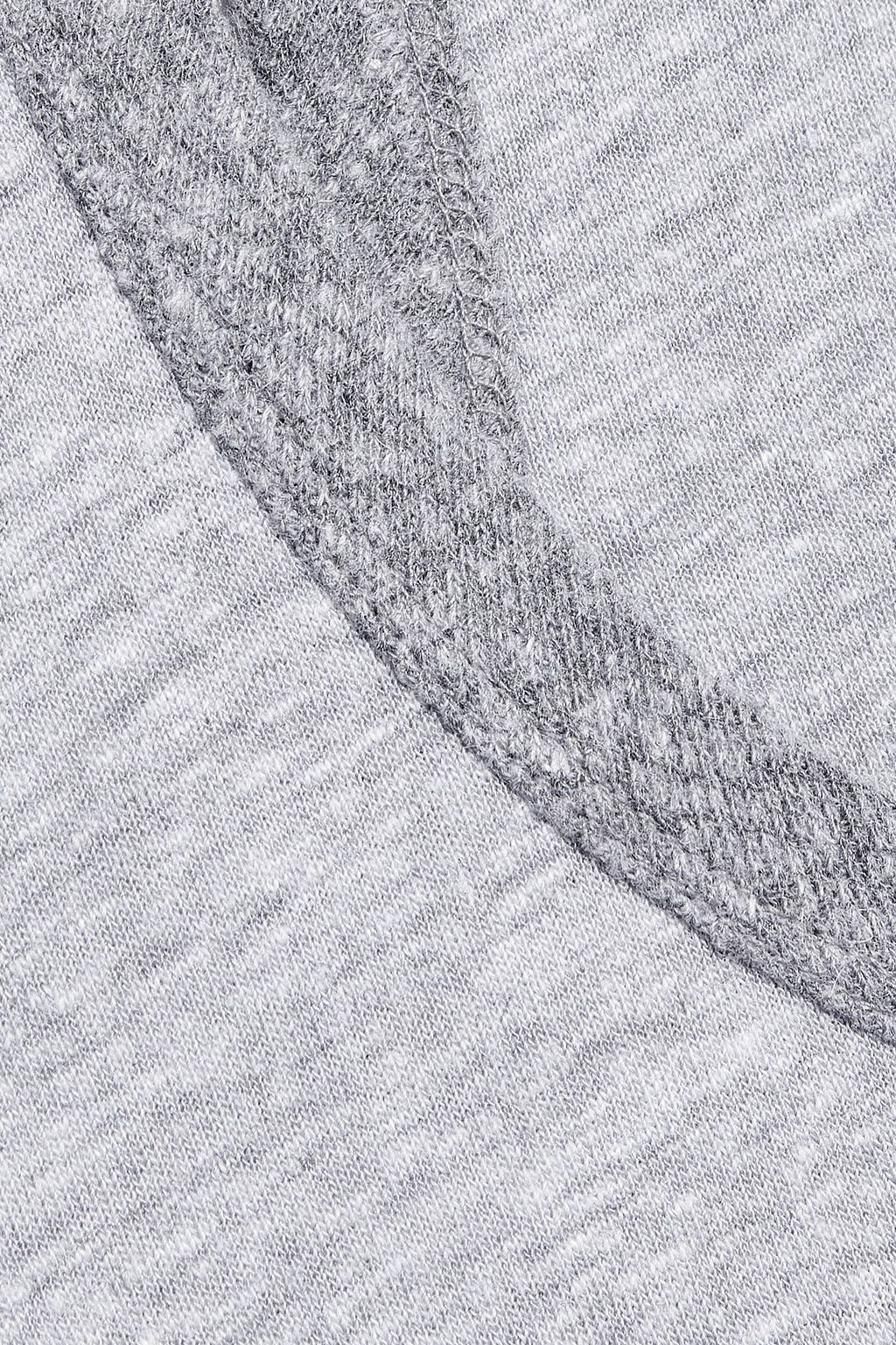 RAG & BONE Summer meliertes Midikleid  mit Einsätzen aus Jersey aus einer Leinenmischung