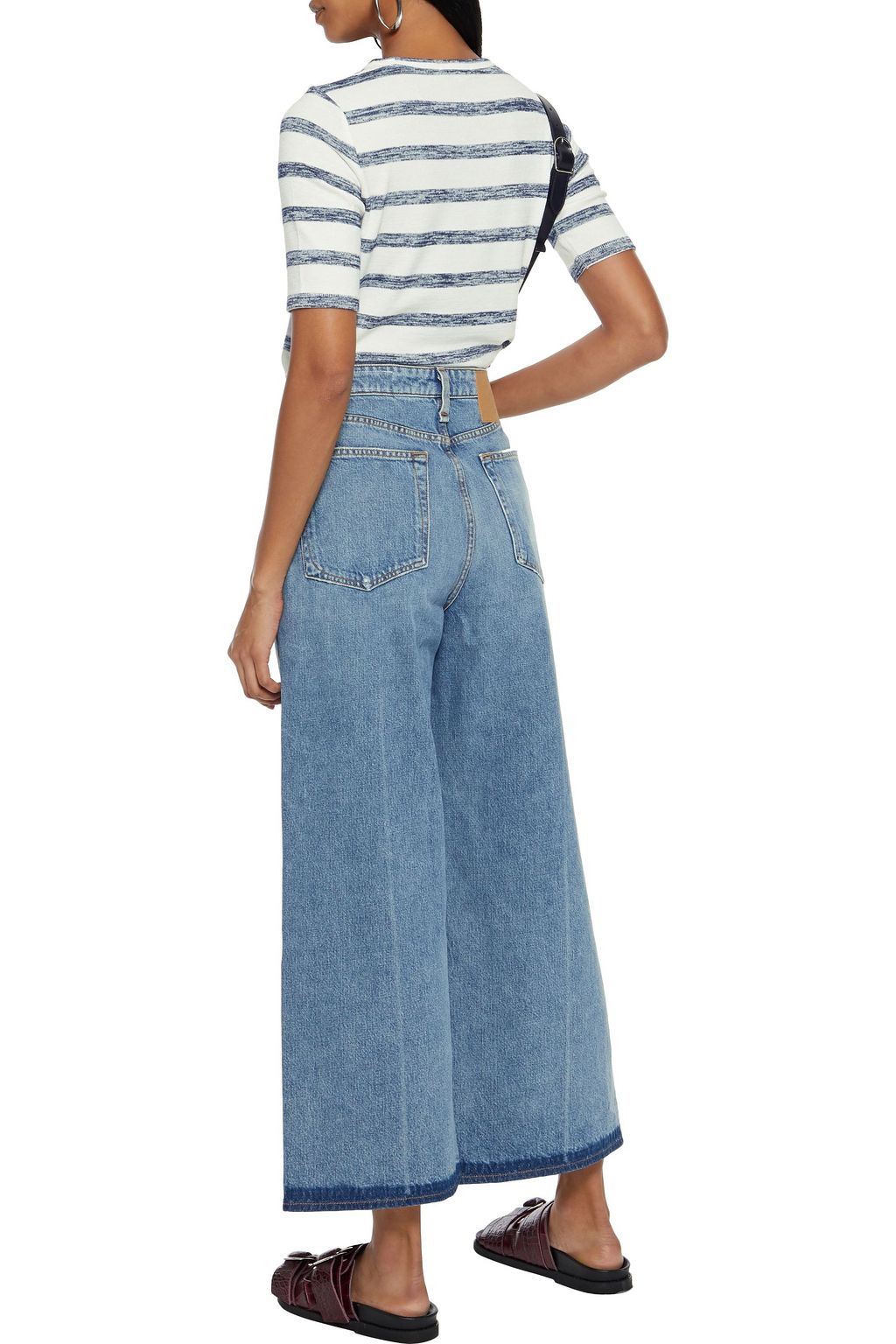 RAG & BONE Ruth cropped high-rise wide-leg jeans