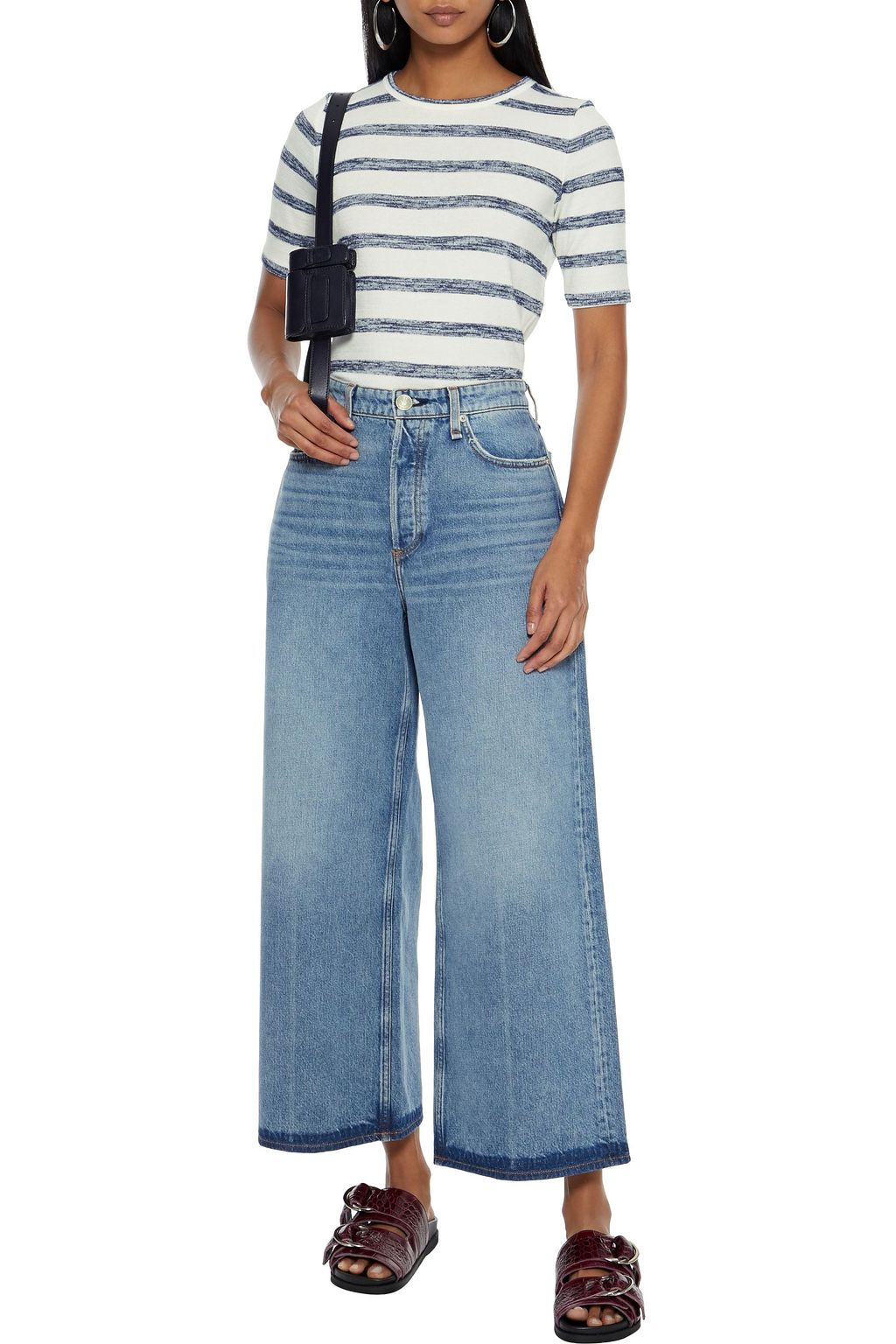 RAG & BONE Ruth cropped high-rise wide-leg jeans