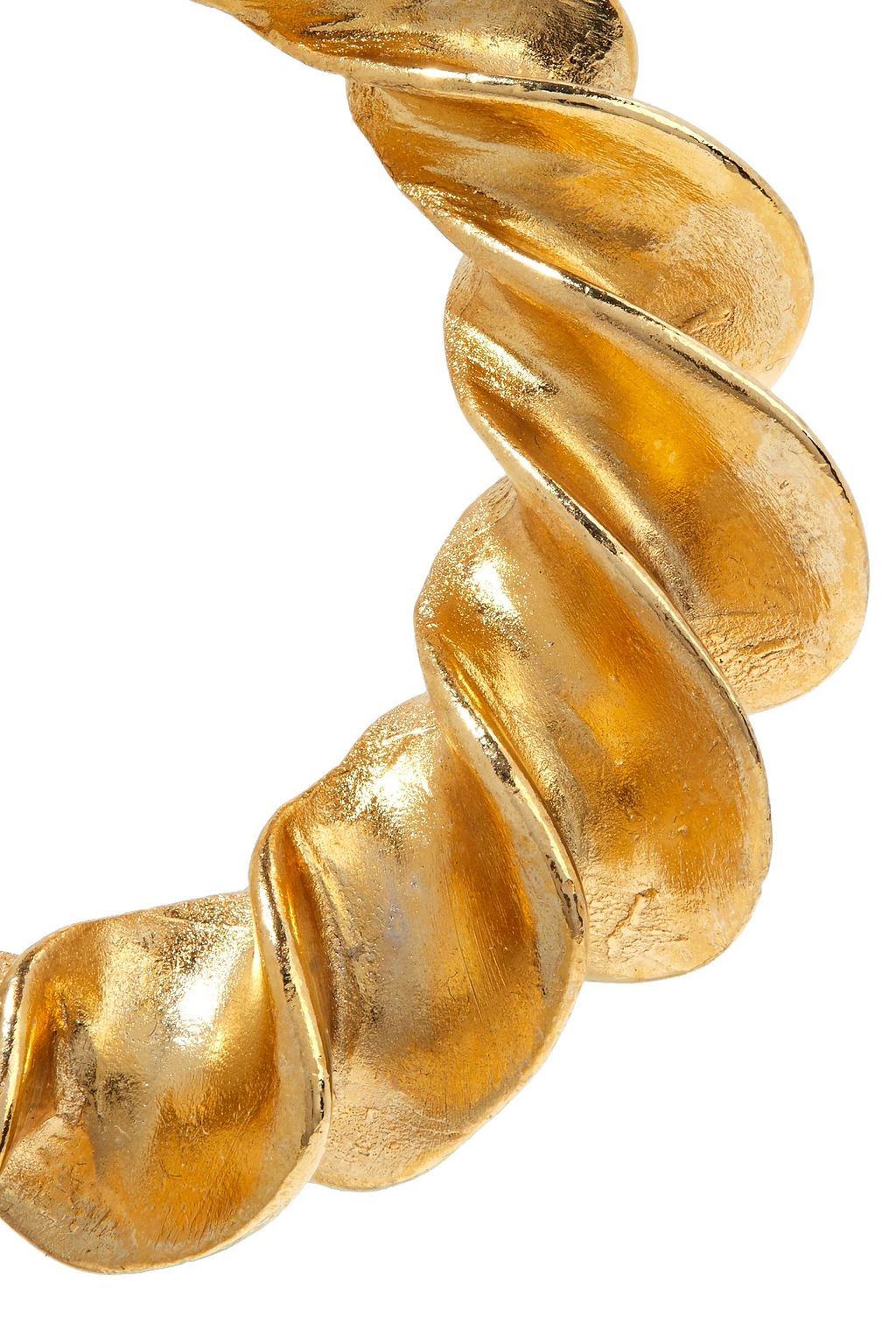 BEN-AMUN 24-karat gold-plated hoop earrings
