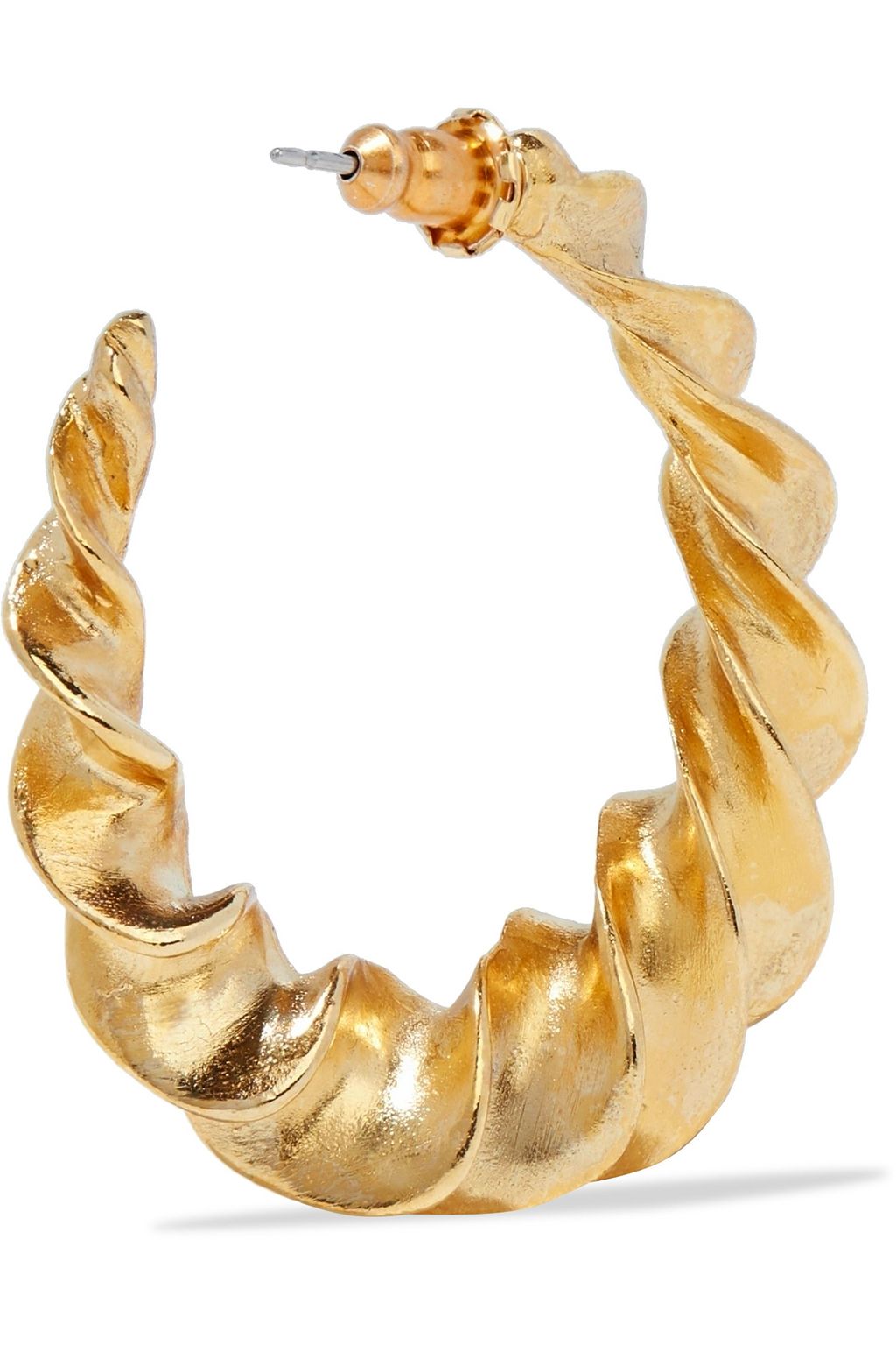 BEN-AMUN 24-karat gold-plated hoop earrings