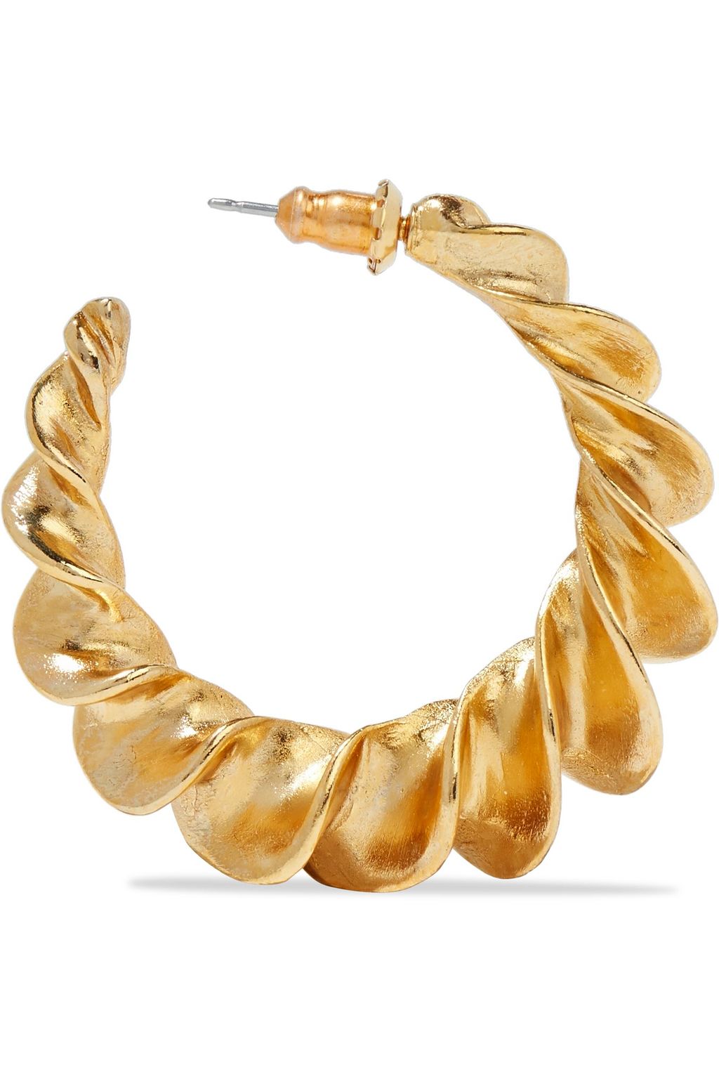 BEN-AMUN 24-karat gold-plated hoop earrings