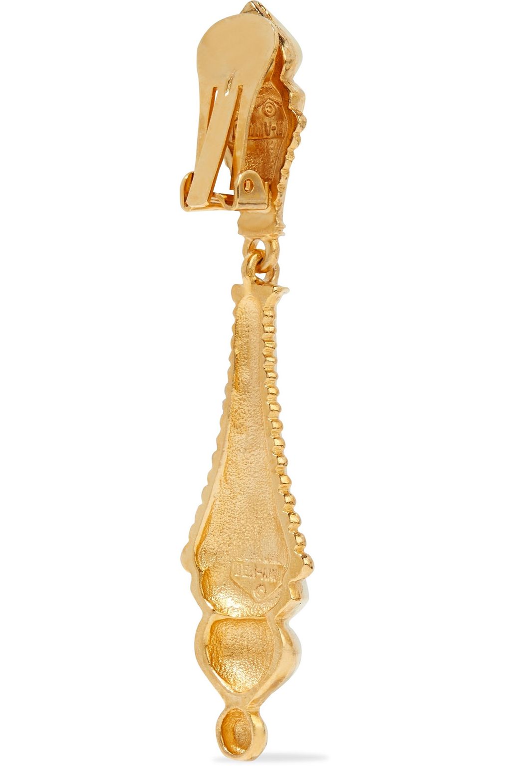 BEN-AMUN 24-karat gold-plated clip earrings