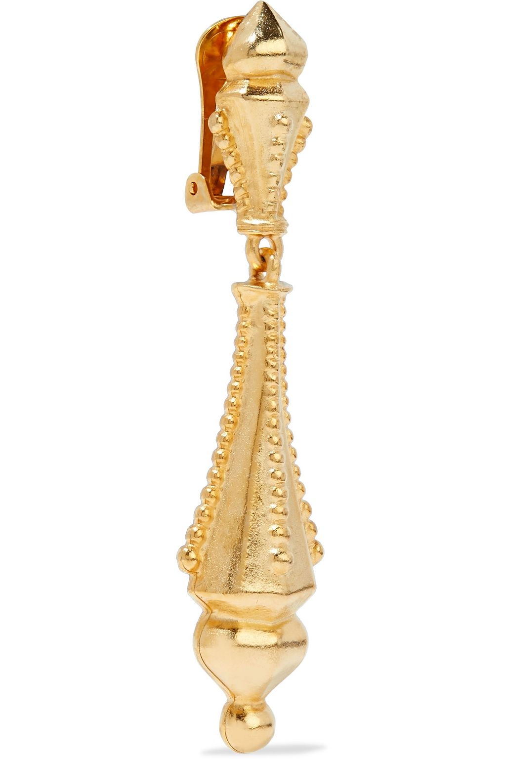 BEN-AMUN 24-karat gold-plated clip earrings