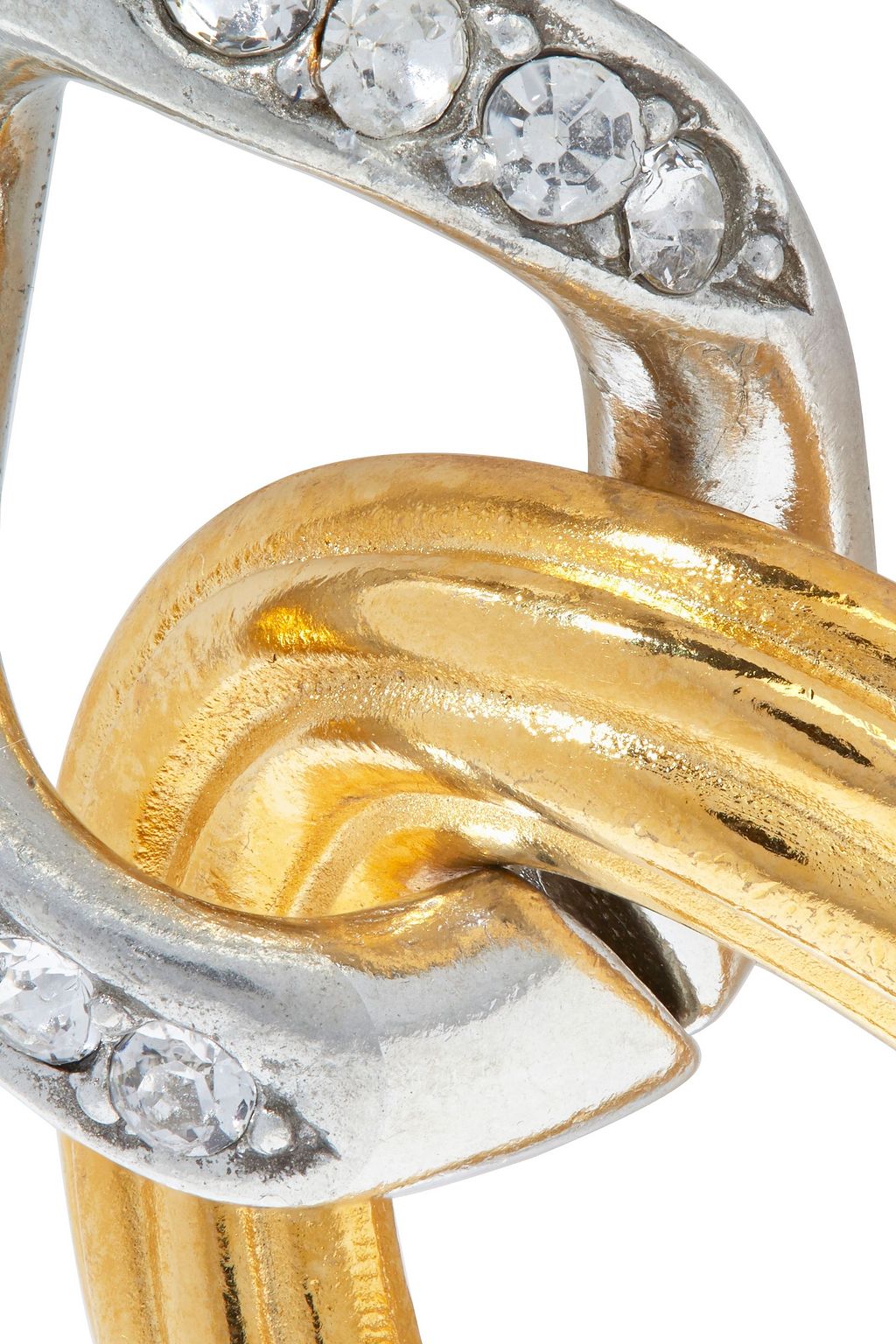 BEN-AMUN Gold and rhodium-plated crystal earrings