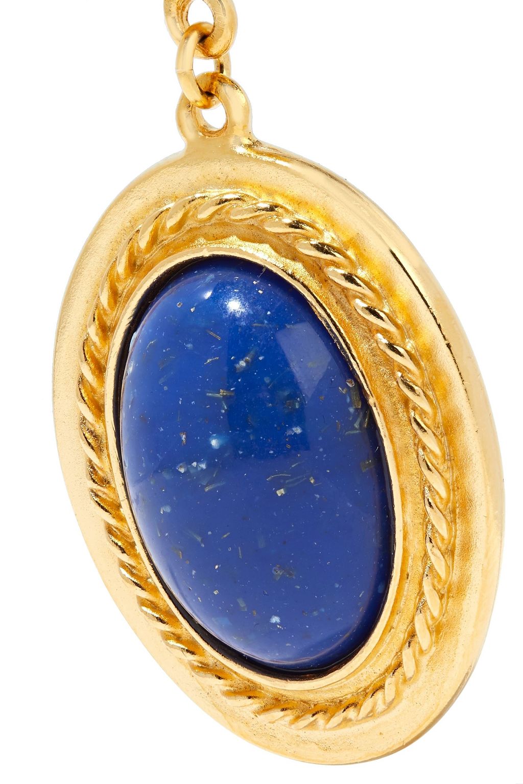 BEN-AMUN 24-karat gold-plated stone clip earrings