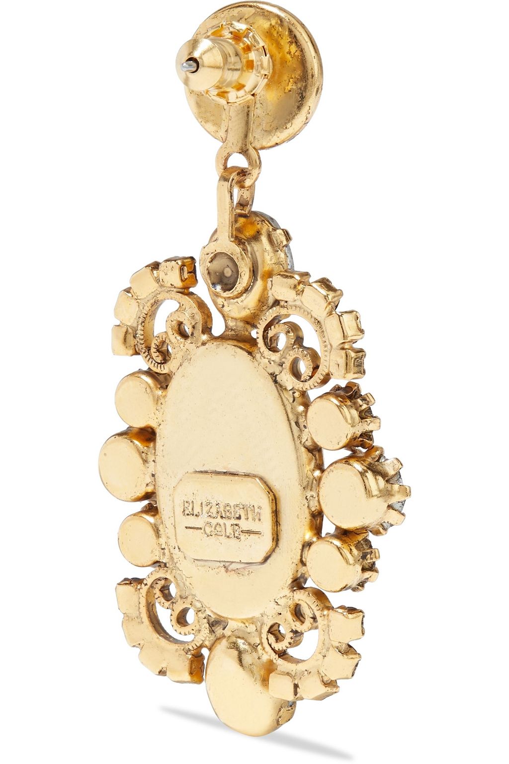 ELIZABETH COLE Reagan 24-karat gold-plated, faux pearl and Swarovski crystal earrings