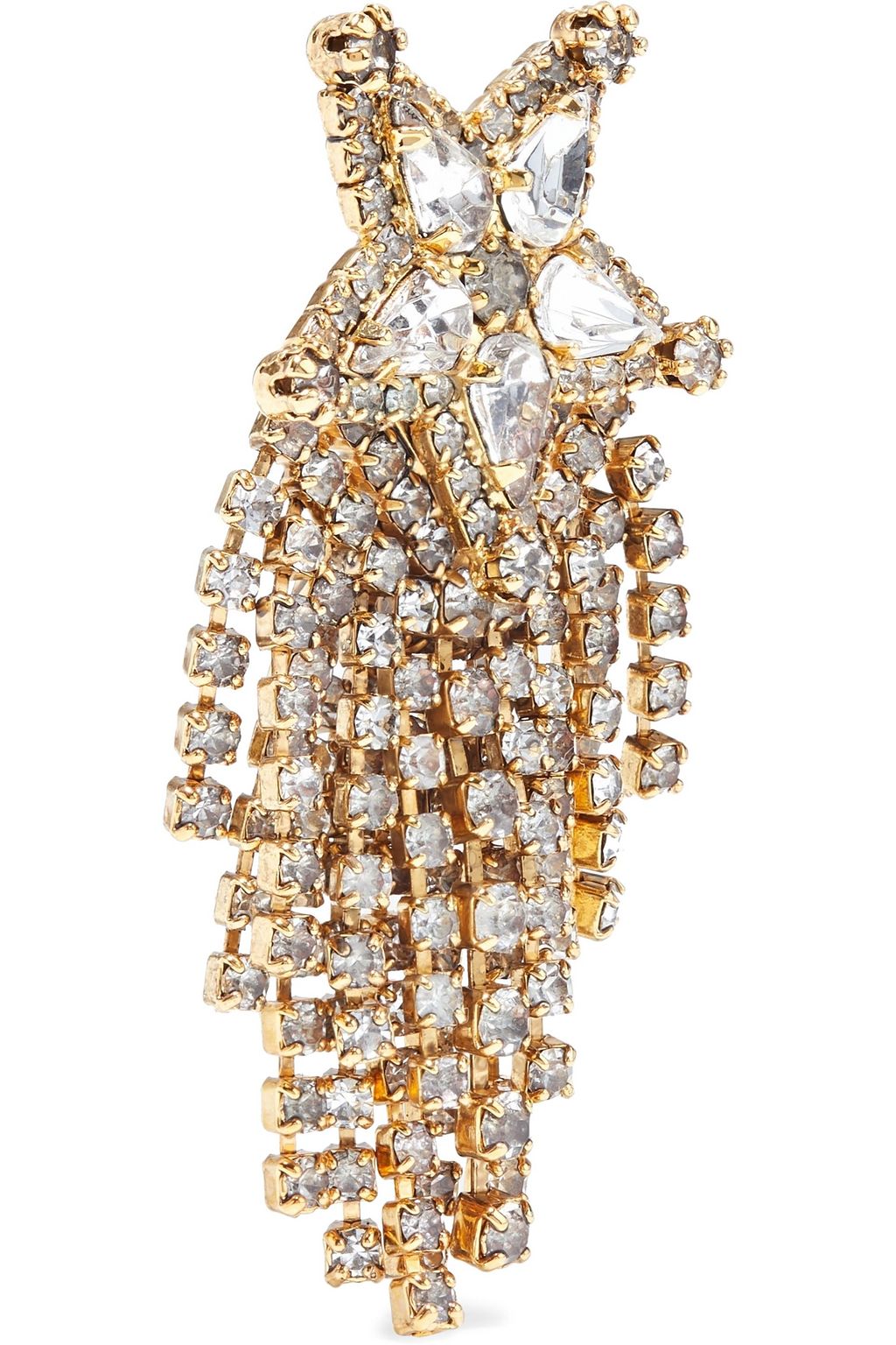 ELIZABETH COLE Austen 24-karat gold-plated crystal earrings