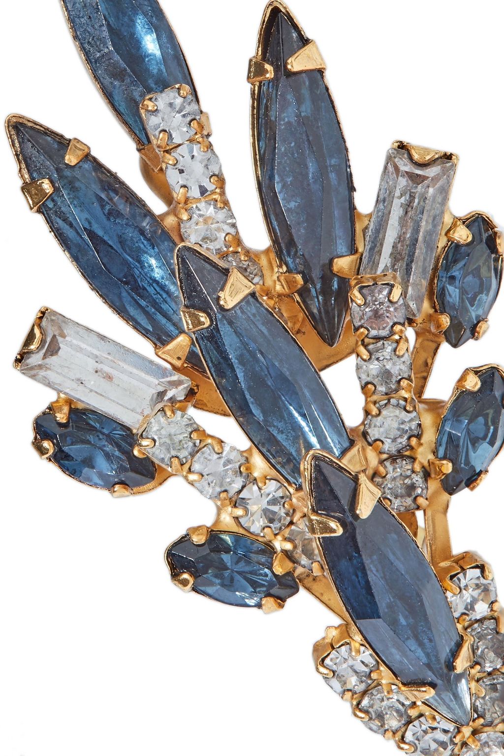 ELIZABETH COLE Lil Billie 24-karat gold-plated Swarovski crystal earrings