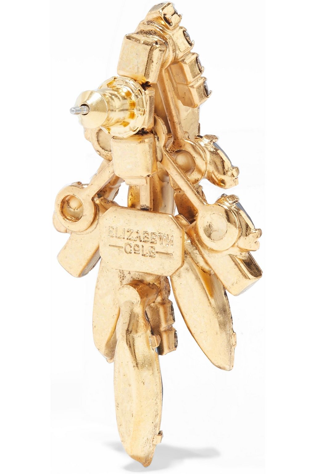 ELIZABETH COLE Lil Billie 24-karat gold-plated Swarovski crystal earrings