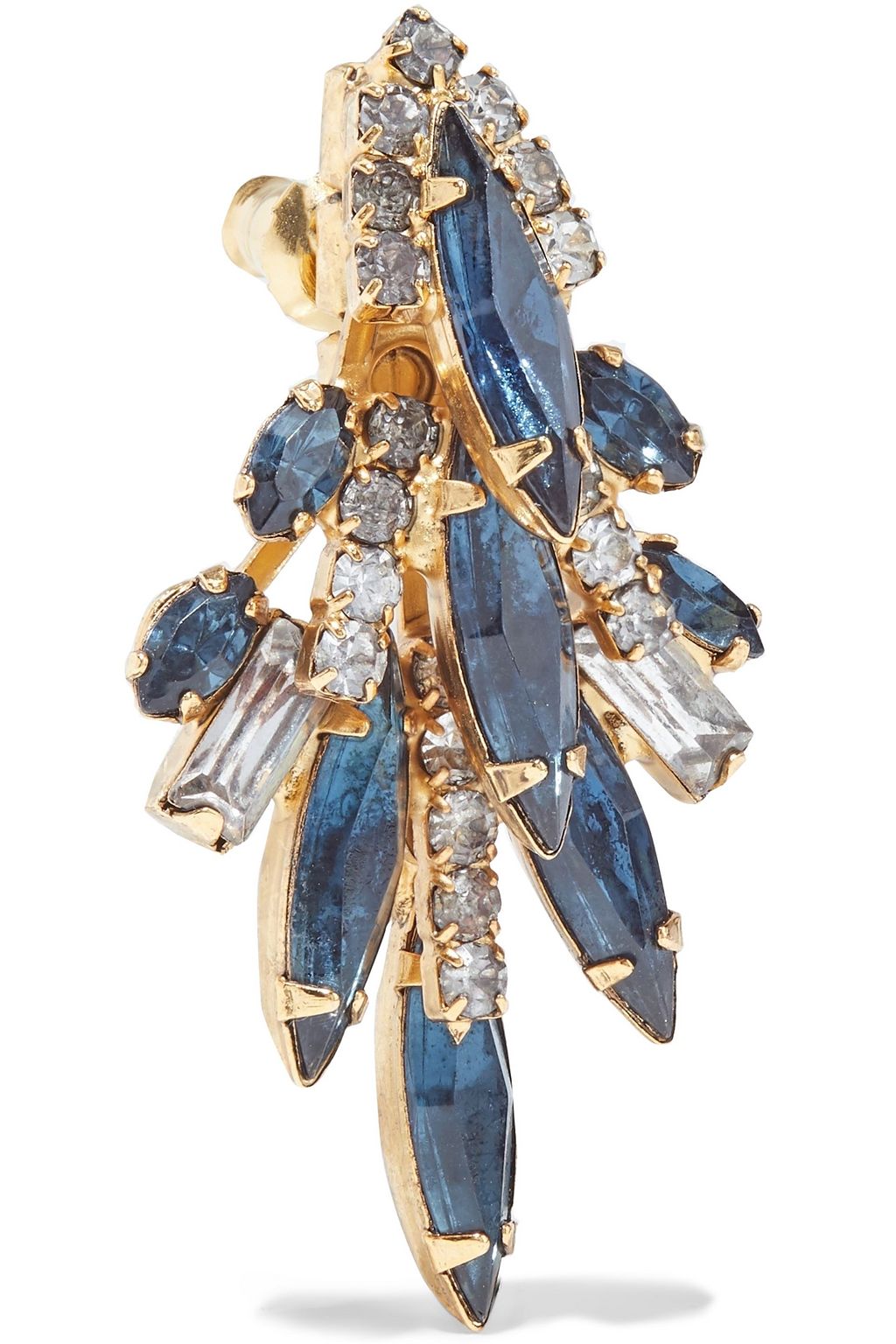 ELIZABETH COLE Lil Billie 24-karat gold-plated Swarovski crystal earrings