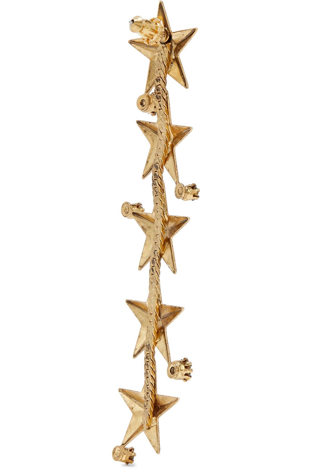 ELIZABETH COLE Carter 24-karat gold-plated Swarovski crystal earrings