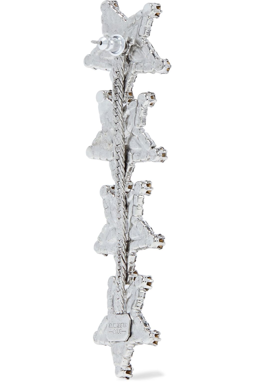 ELIZABETH COLE Arie silver-tone Swarovski crystal earrings