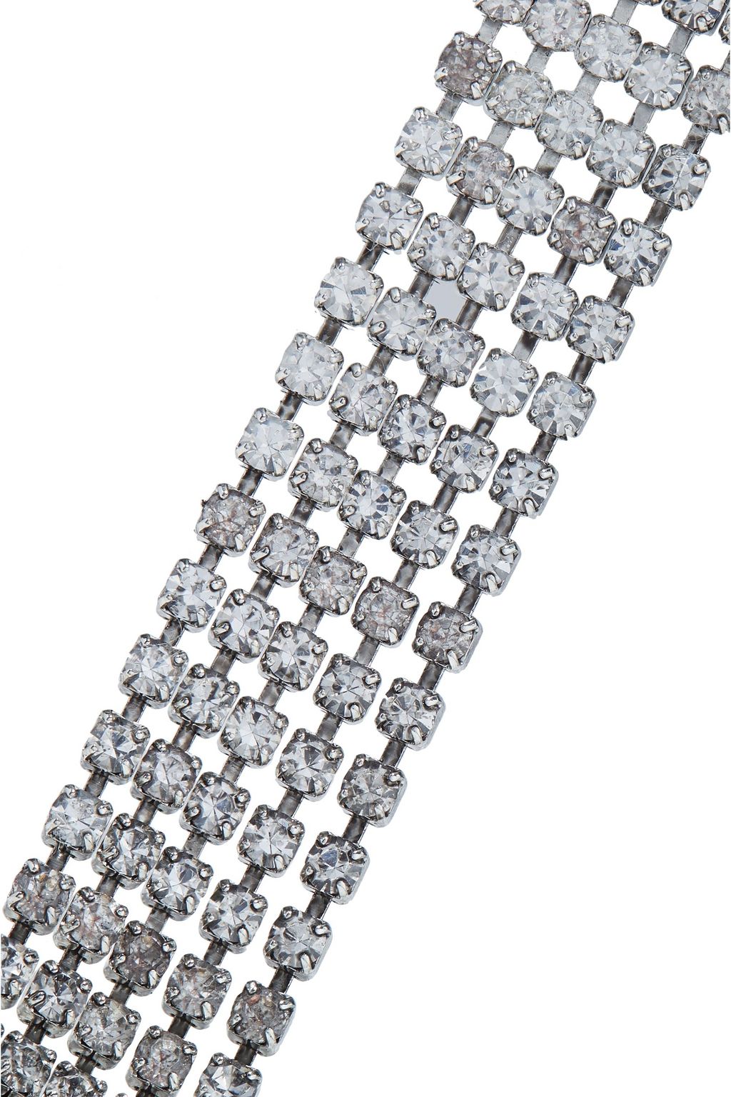 ELIZABETH COLE Vionnet silver-tone crystal earrings