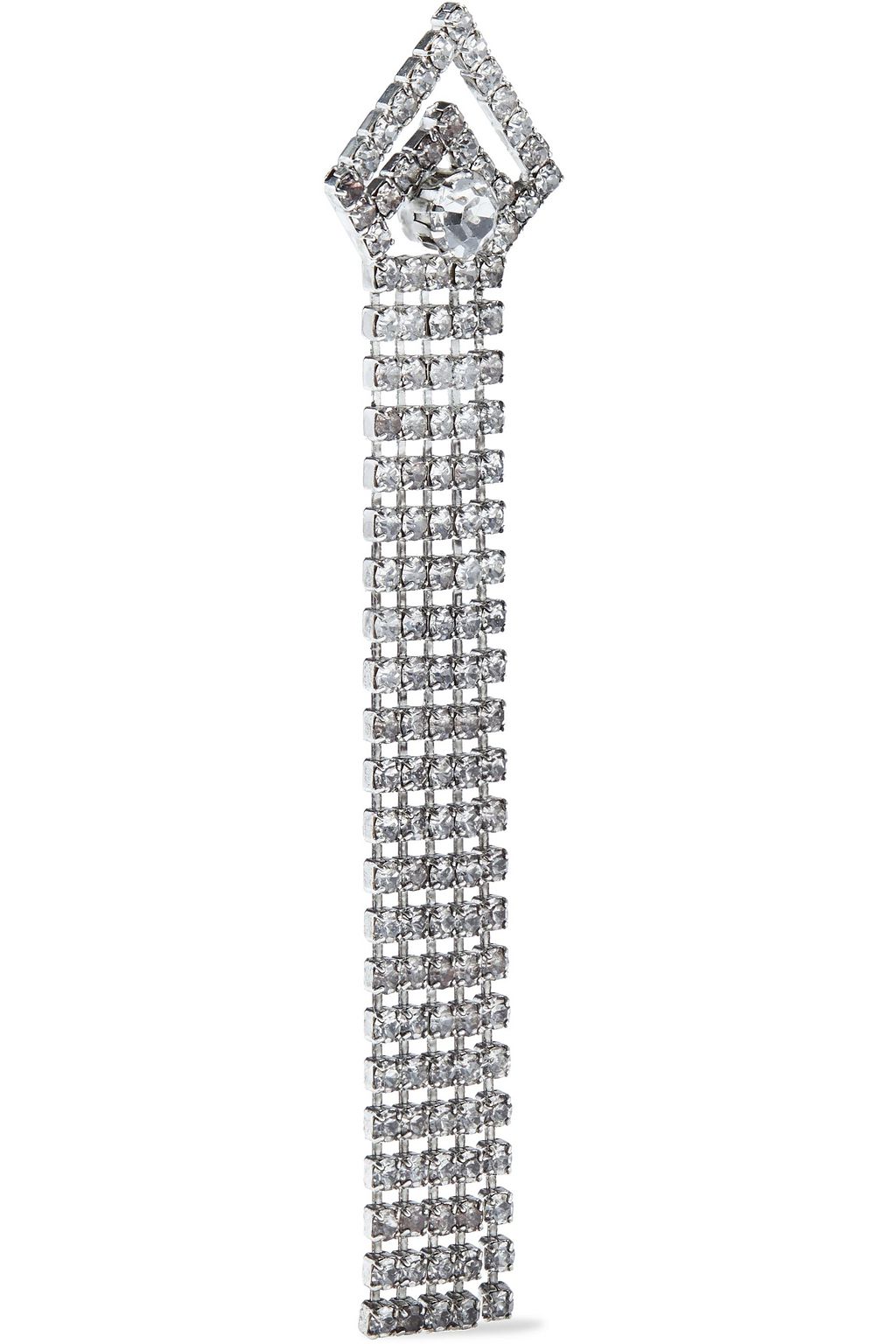 ELIZABETH COLE Vionnet silver-tone crystal earrings