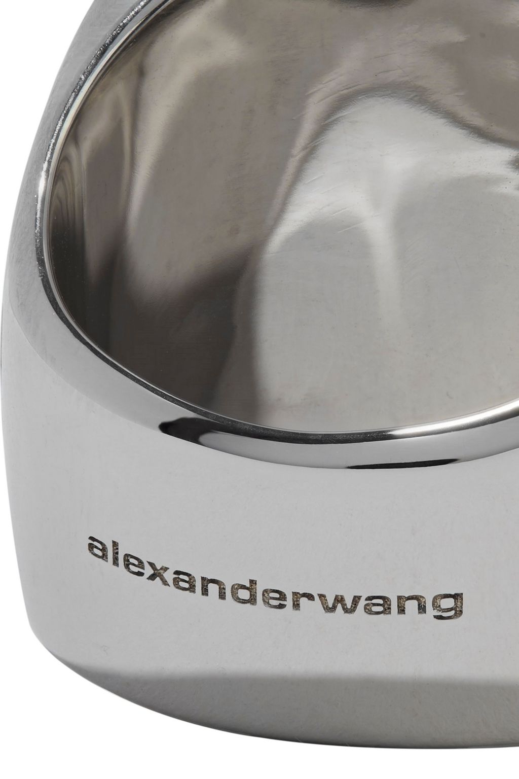 ALEXANDER WANG Champion 3 rhodium-plated enamel ring