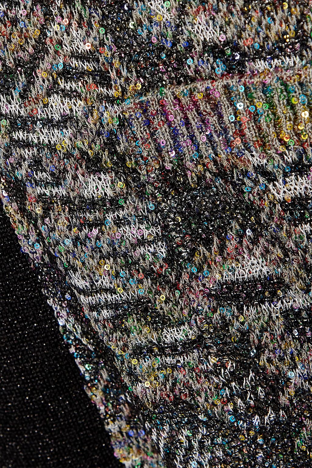 MISSONI Sequin-embellished metallic crochet-knit cardigan