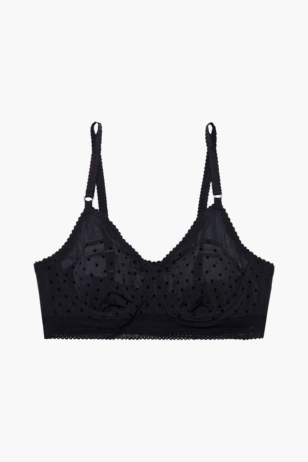 STELLA MCCARTNEY Yasmen Grooving flocked stretch-tulle underwired bra ...