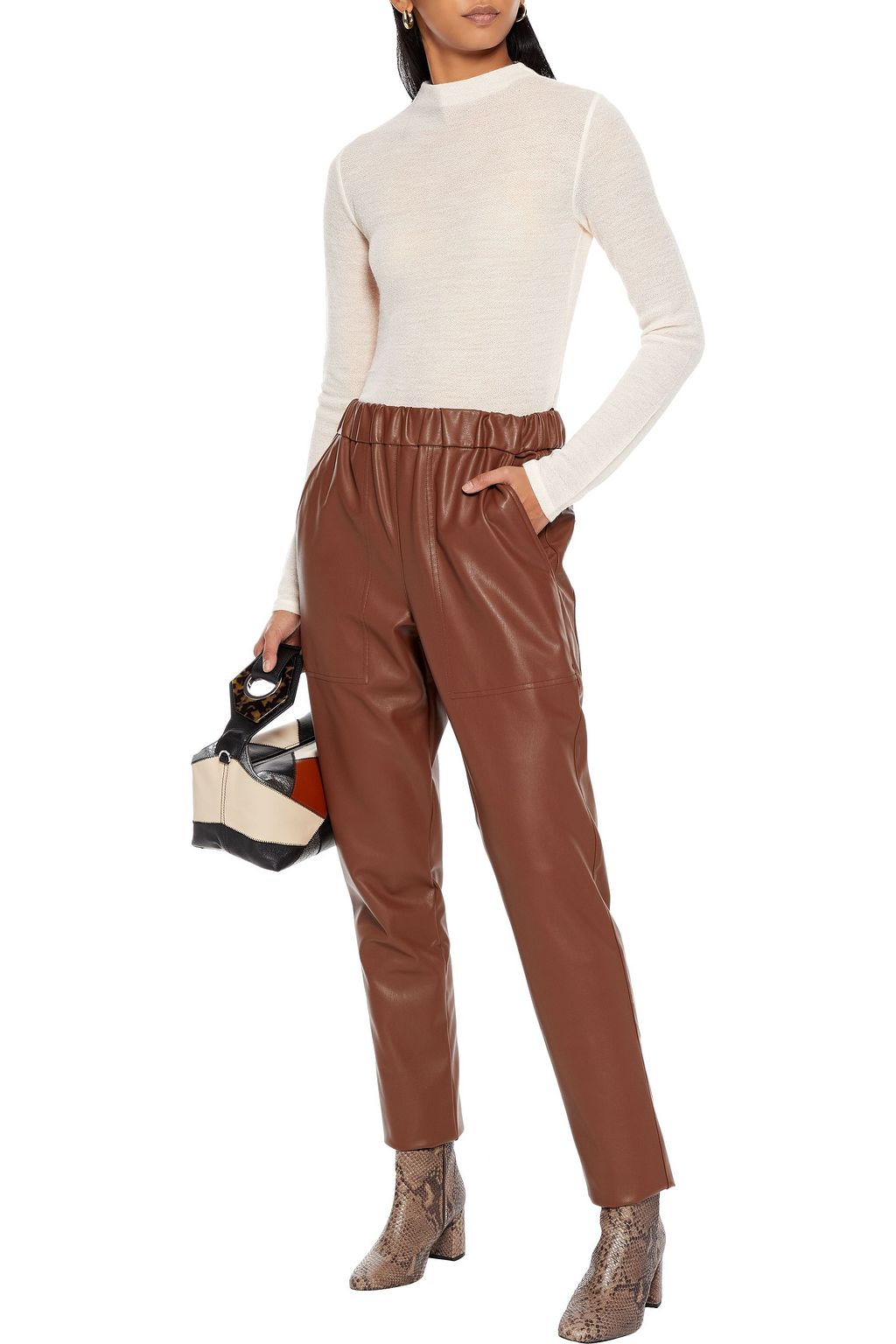 VINCE. Crochet-knit wool-blend sweater