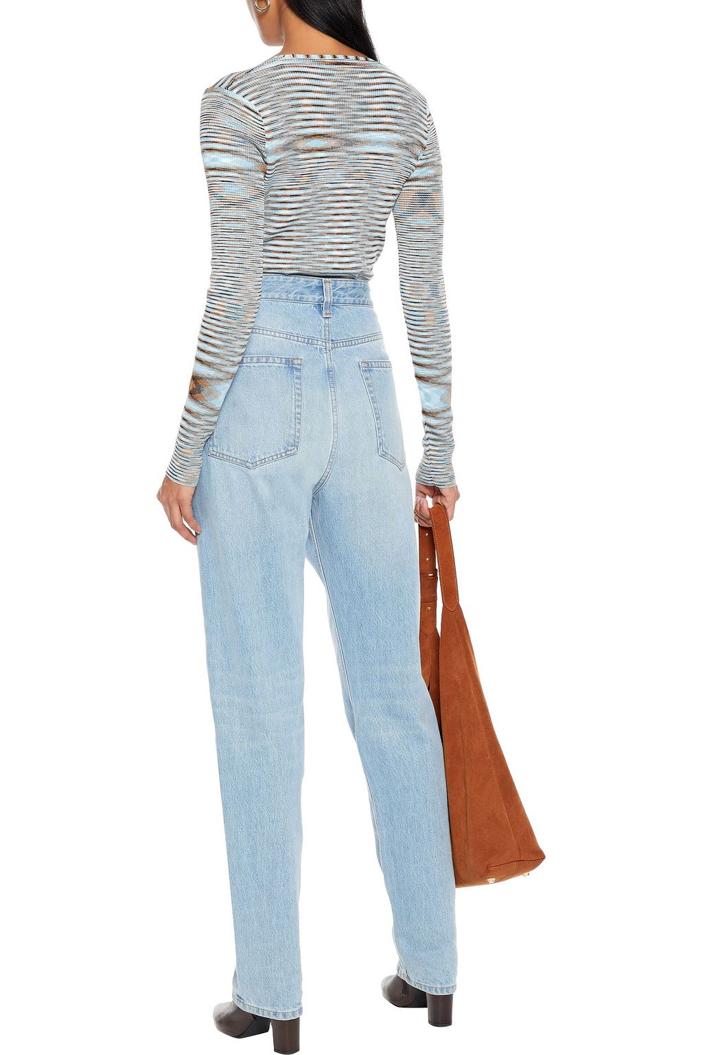 MISSONI Striped crochet-knit cotton cardigan
