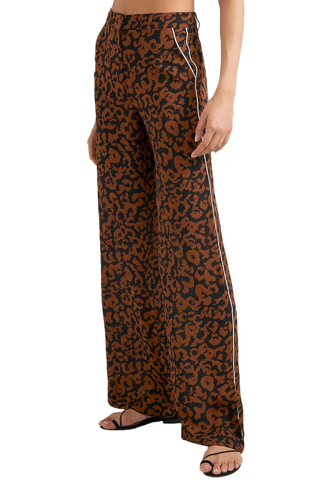 NICHOLAS Floral-print silk-chiffon wide-leg pants