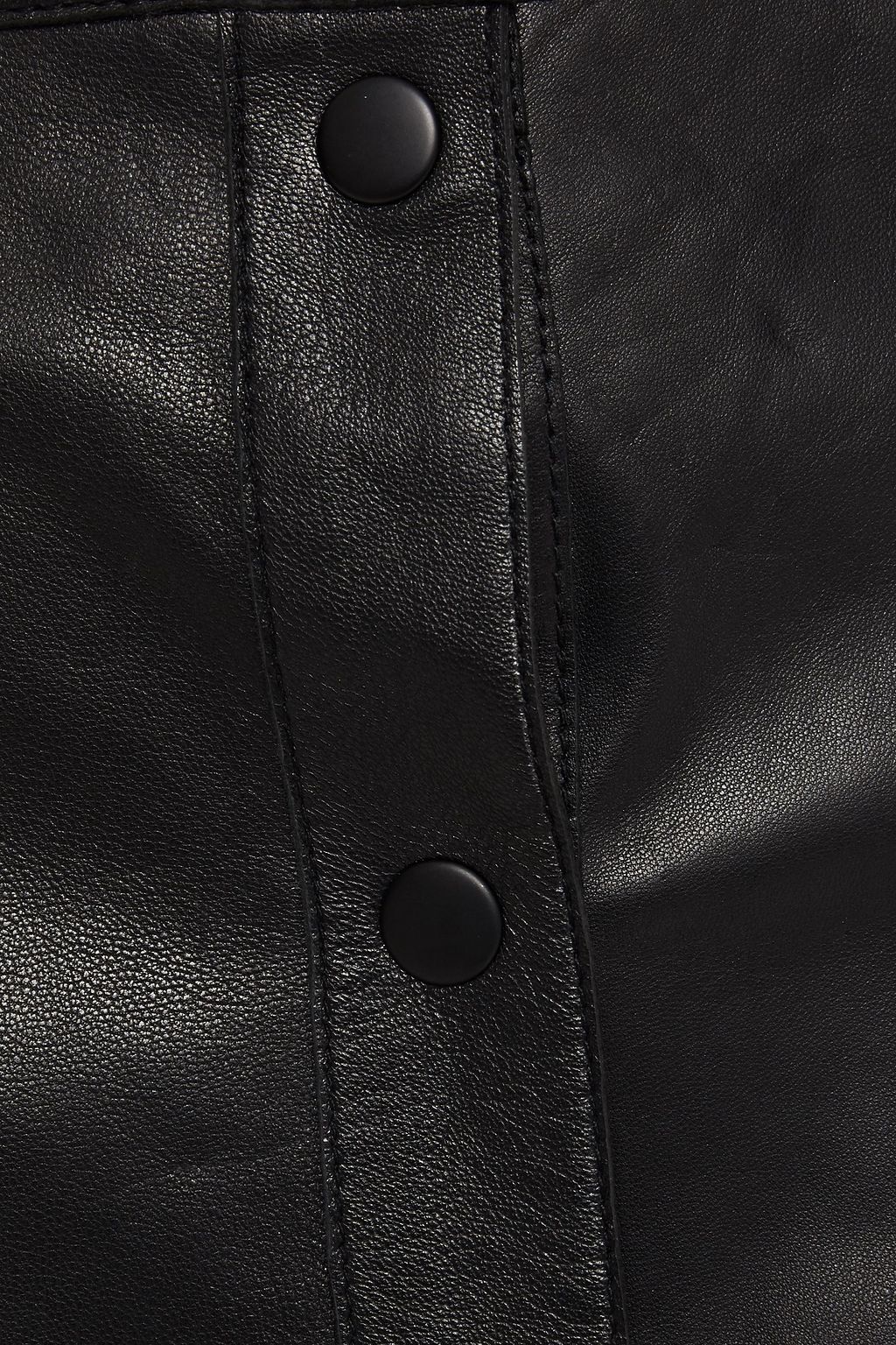MUUBAA Popper textured-leather midi skirt