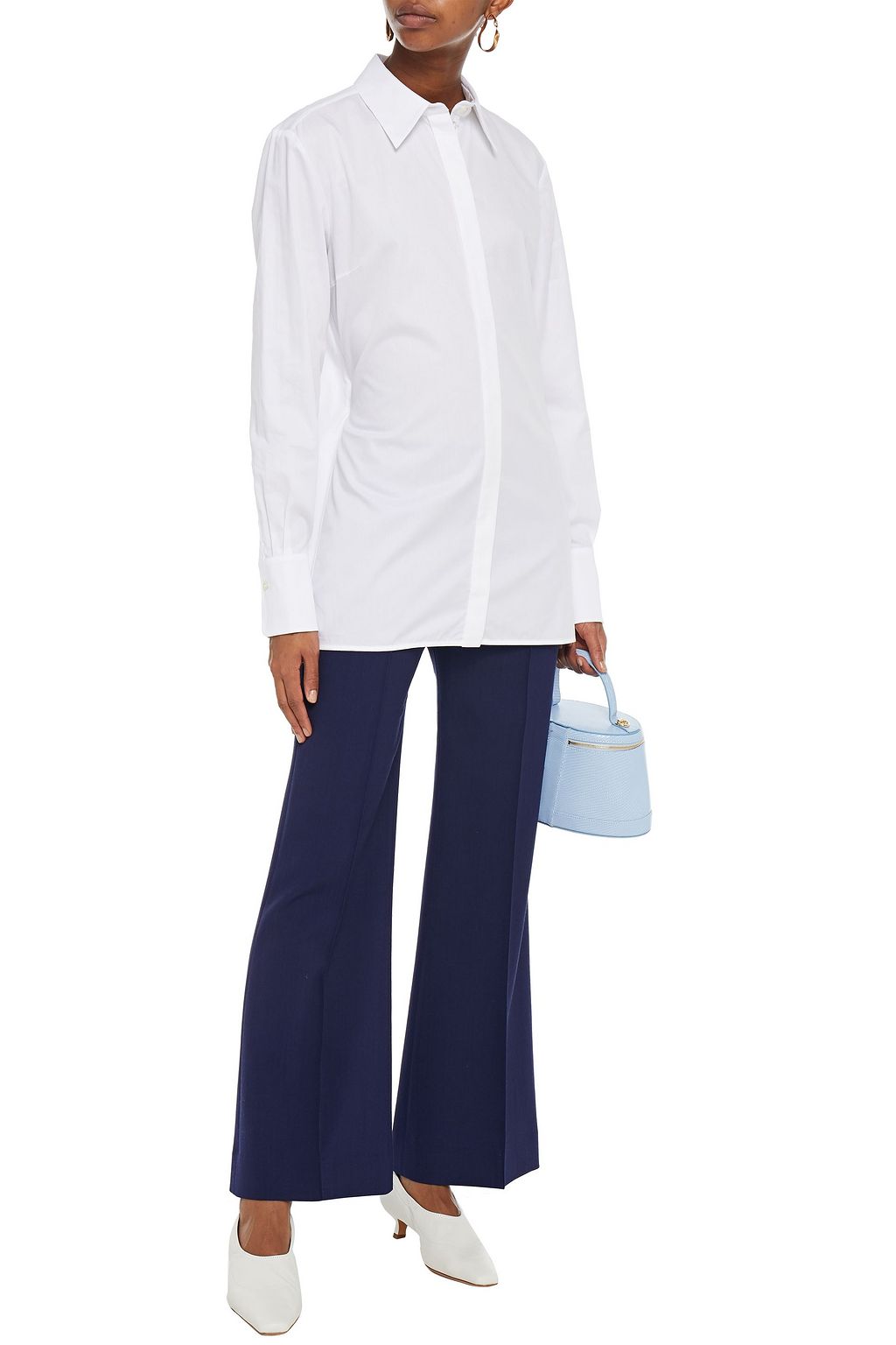 VICTORIA, VICTORIA BECKHAM Split-back cotton-poplin shirt