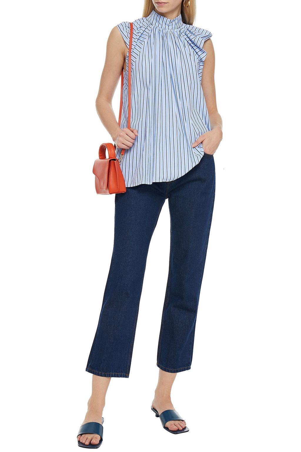 VICTORIA, VICTORIA BECKHAM Cropped high-rise straight-leg jeans