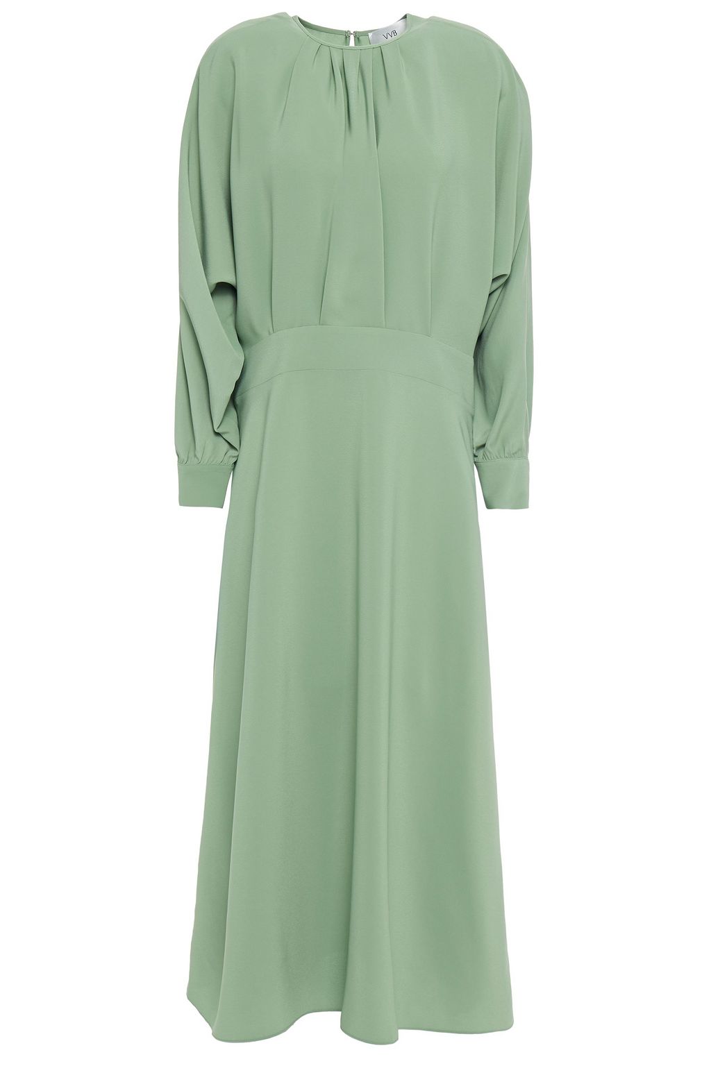 victoria beckham crepe midi dress
