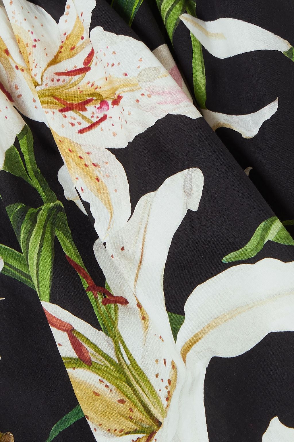 DOLCE&GABBANA Floral-print cotton-poplin top