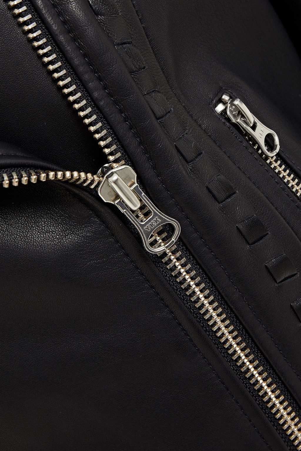 MCQ ALEXANDER MCQUEEN Whipstitched leather biker jacket