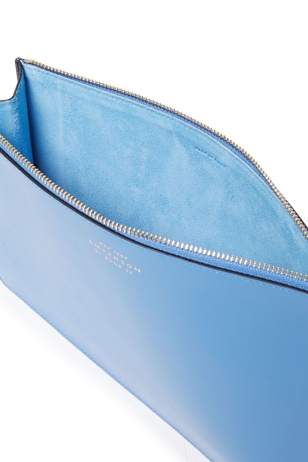 SMYTHSON Logo-appliquéd leather pouch