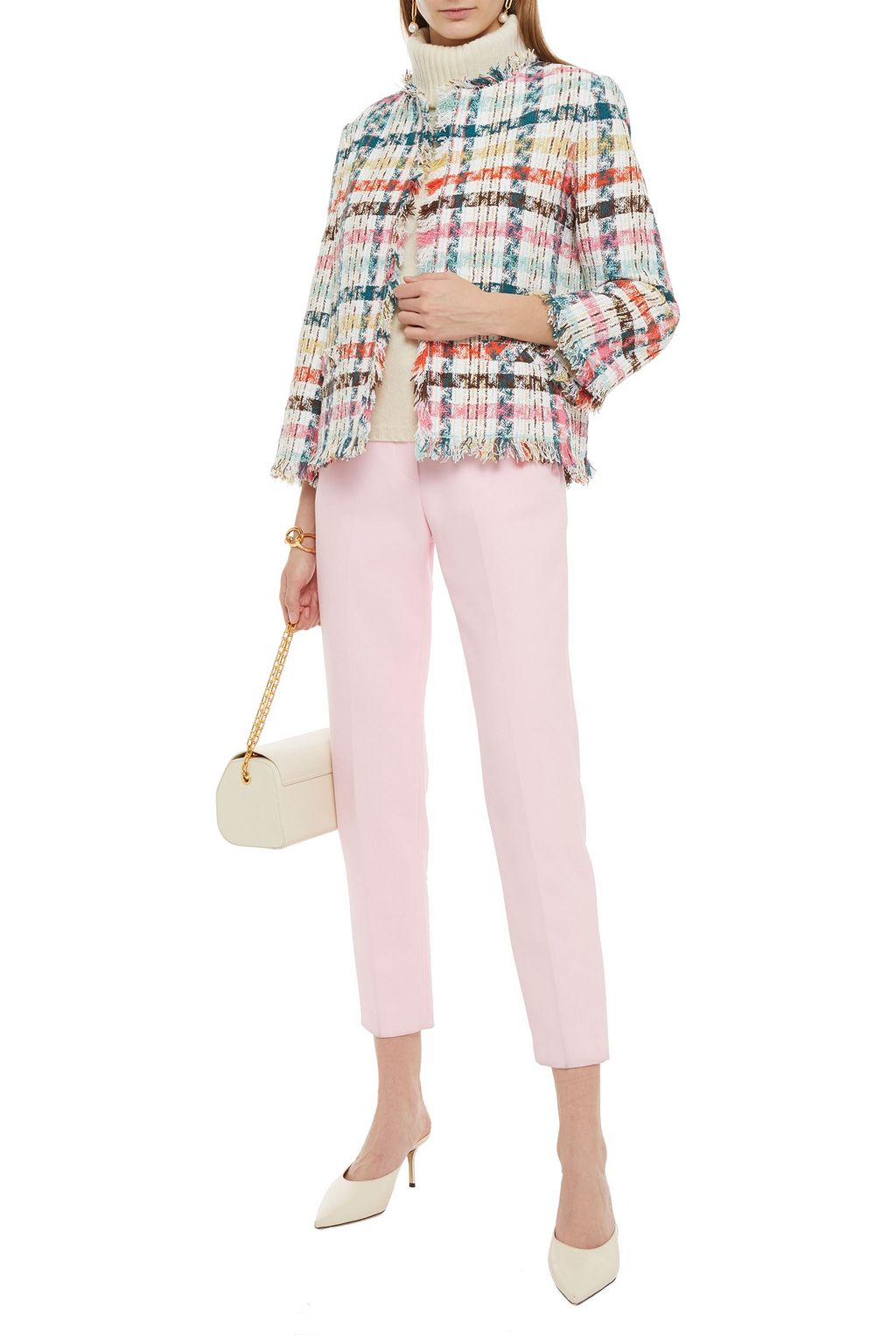OSCAR DE LA RENTA Cotton-blend tweed jacket