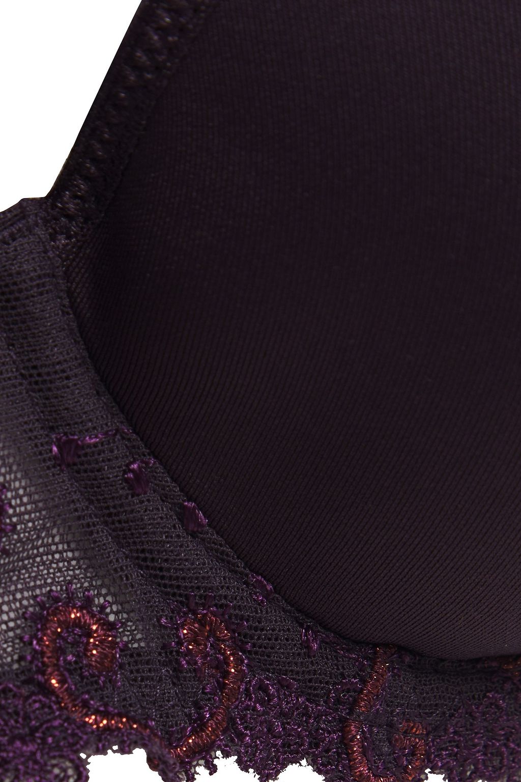 SIMONE PÉRÈLE Embroidered tulle-trimmed jersey underwired bra